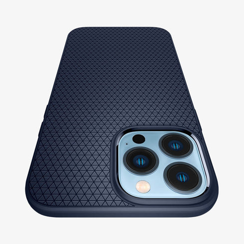 ACS03201 - iPhone 13 Pro Max Case Liquid Air in matte black showing the back